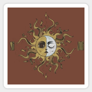 sun and moon Sticker